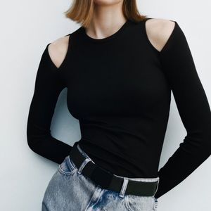 Black cutout stylish  top
